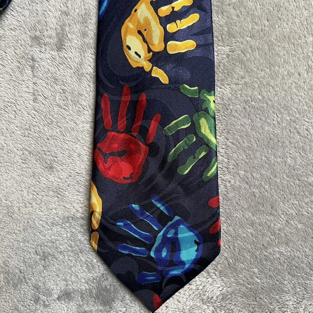 Steven Harris Tie 58 Inches Blue Handmade Polyester Kids Teacher